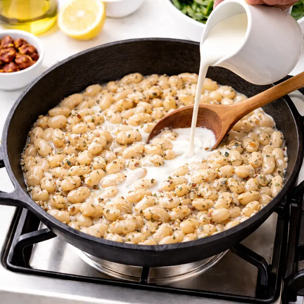 Creamy Tuscan White Bean Skillet