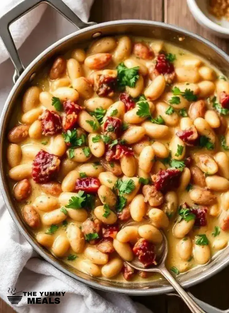 Creamy Tuscan White Bean Skillet