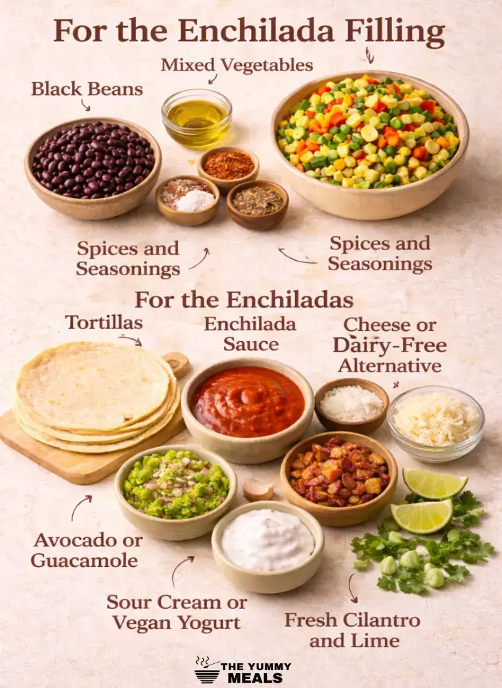 Veggie Black Bean Enchiladas