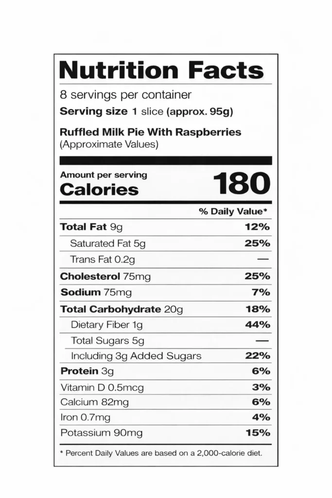 Ruffled Milk Pie with Raspberries