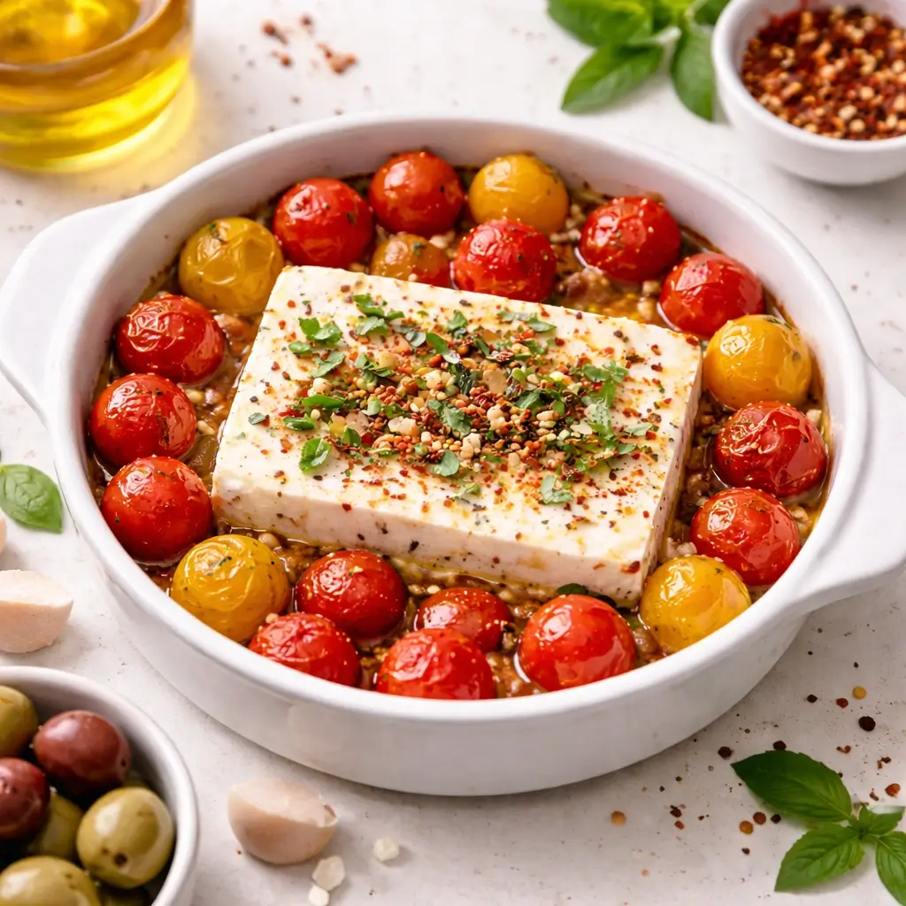 Baked Feta Dip with Cherry Tomatoes