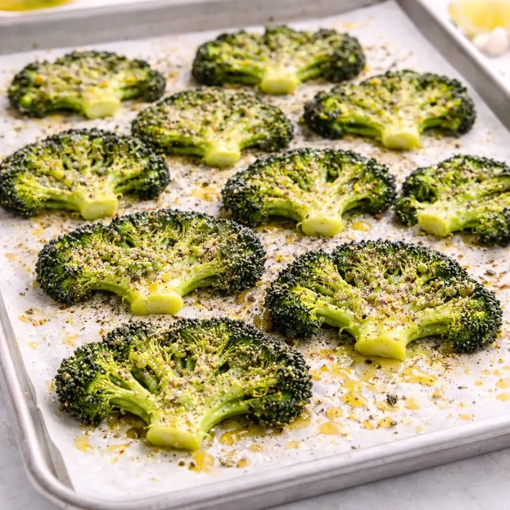 Cheesy Smashed Broccoli
