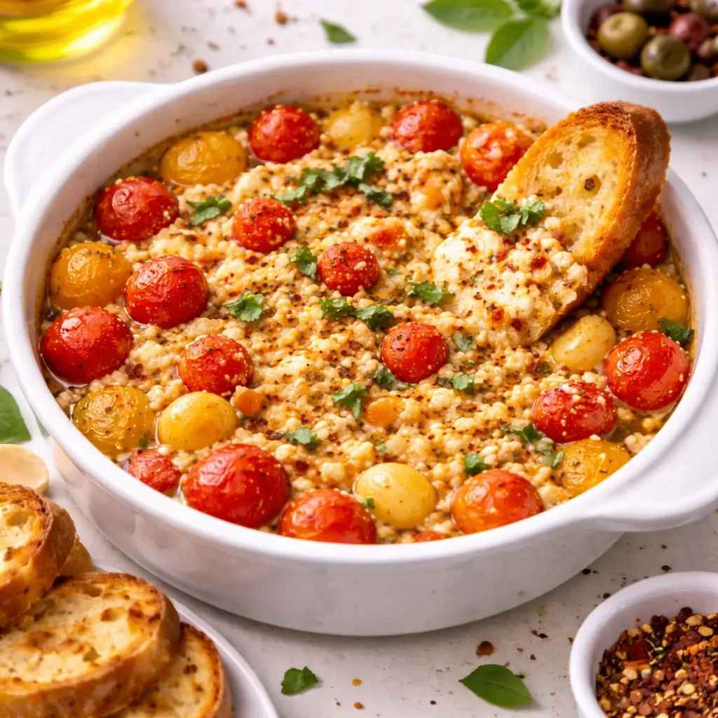 Baked Feta Dip with Cherry Tomatoes