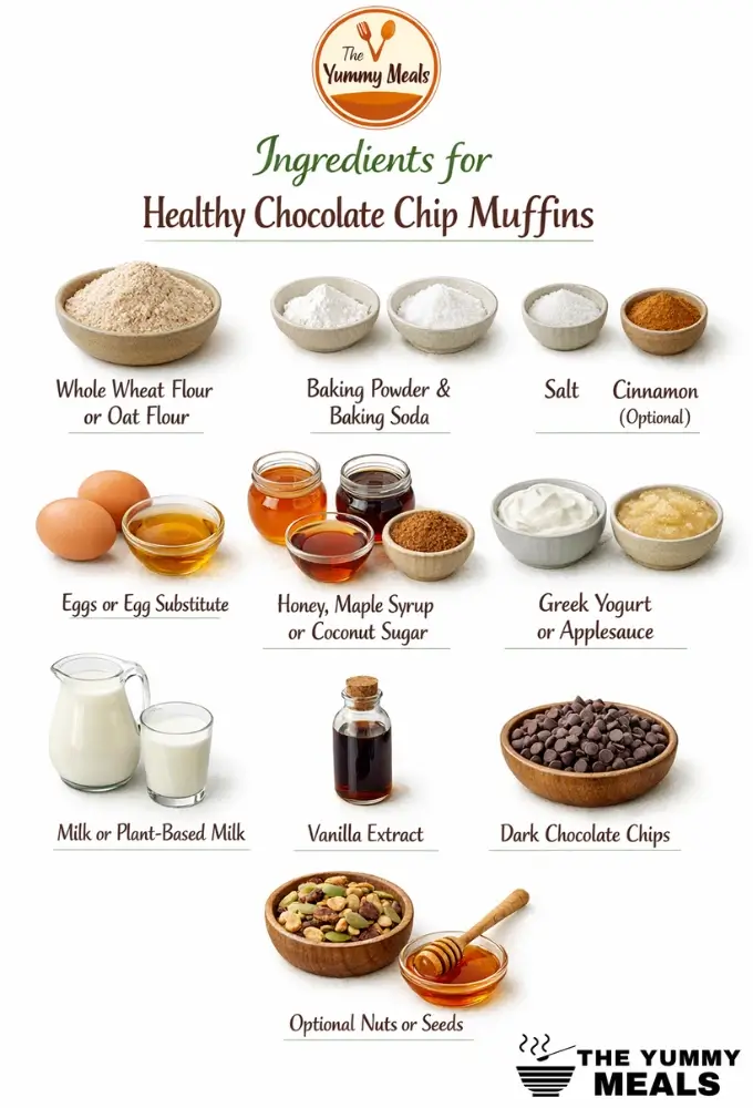 Healthy Chocolate Chip Muffins