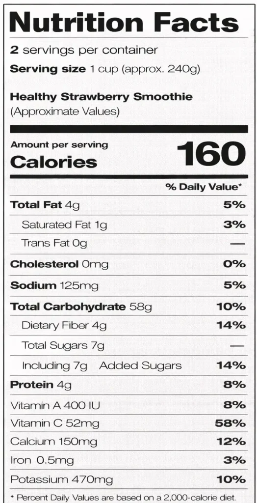 Healthy Strawberry Smoothie