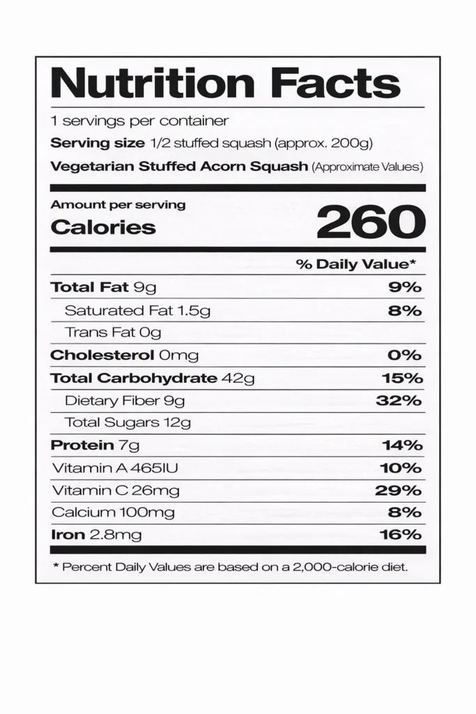 Vegetarian Stuffed Acorn Squash