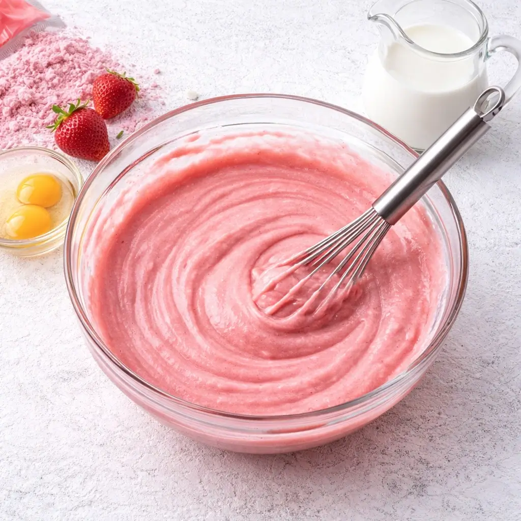 Strawberry Earthquake Cake