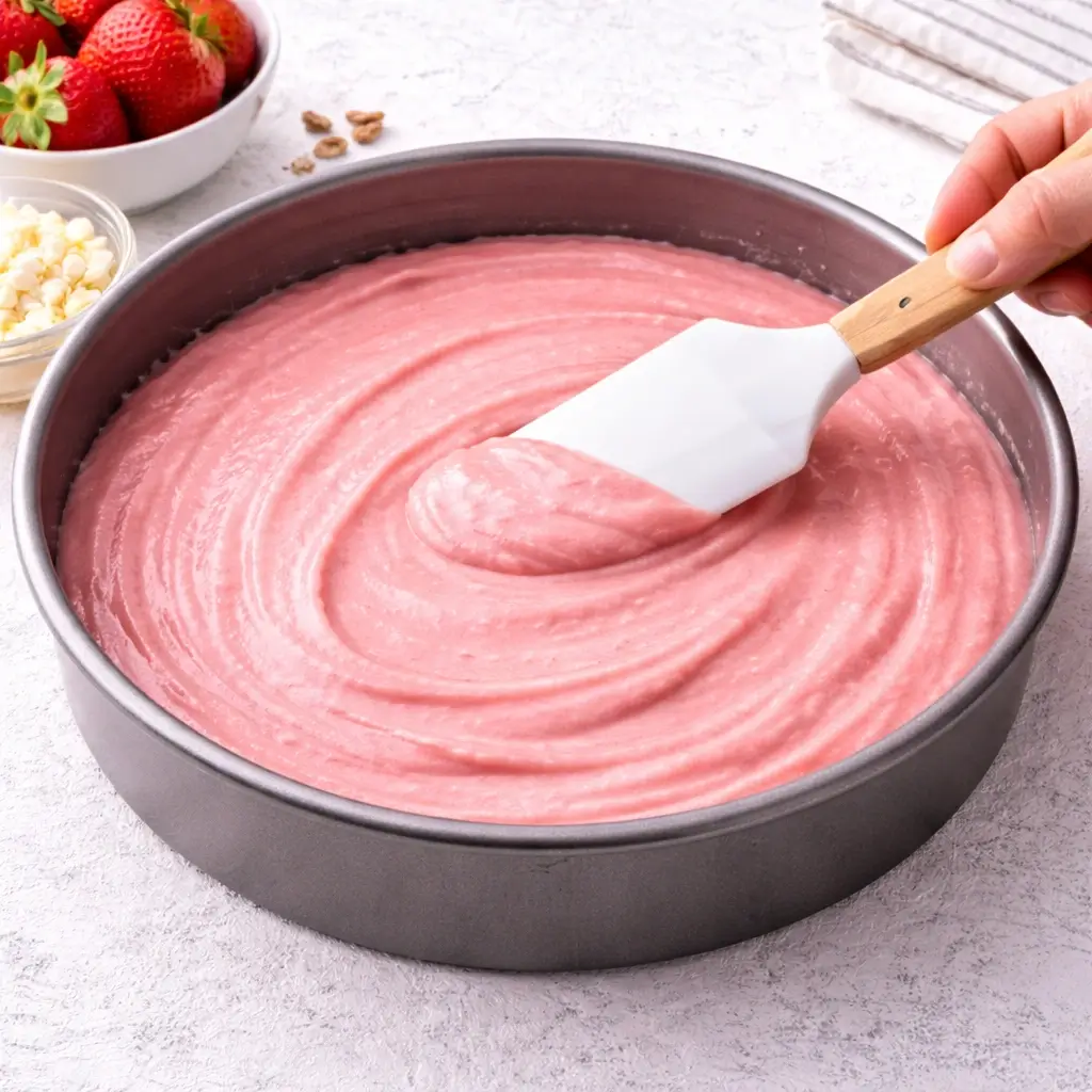 Strawberry Earthquake Cake