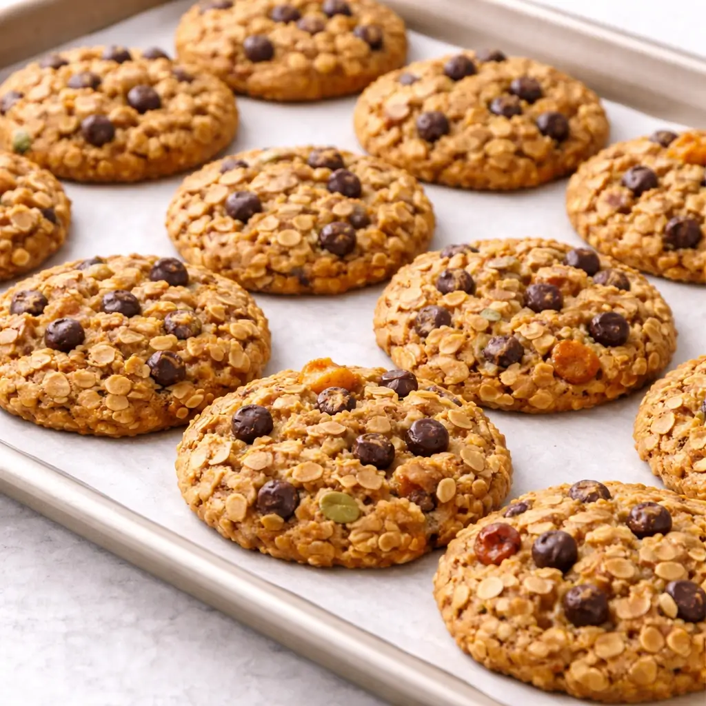 Chocolate Peanut Butter Oat Cookies