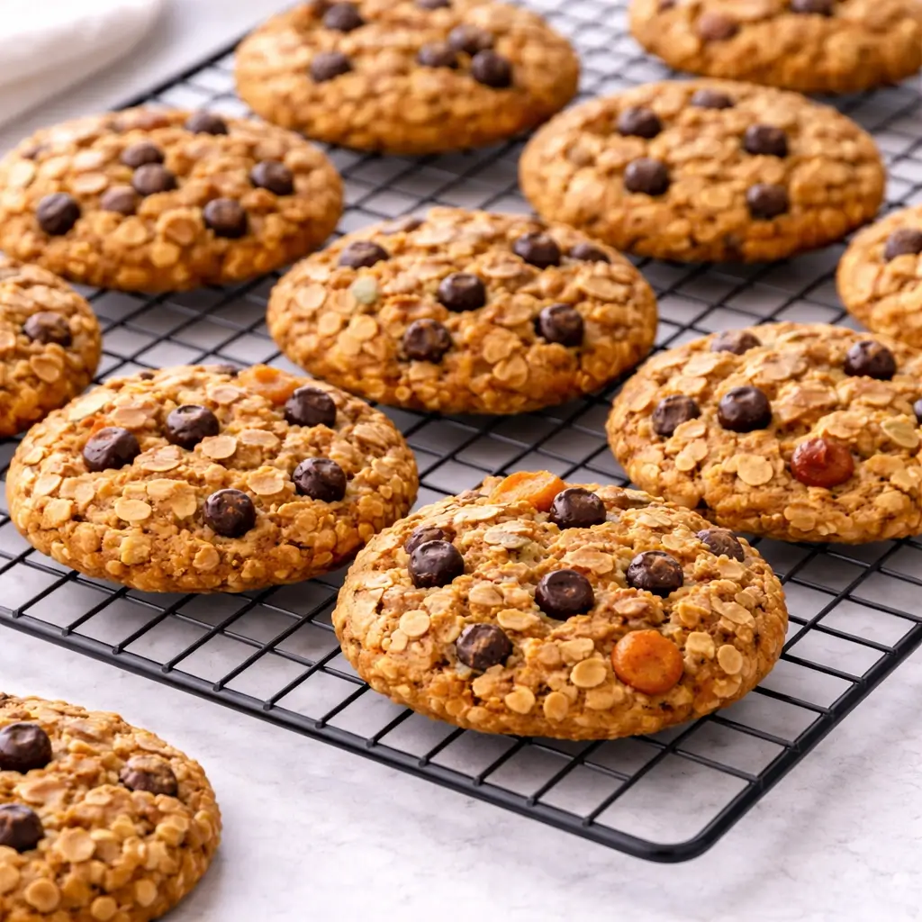 Chocolate Peanut Butter Oat Cookies