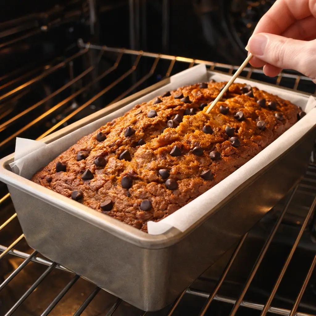 Pumpkin Banana Chocolate Chip Bread