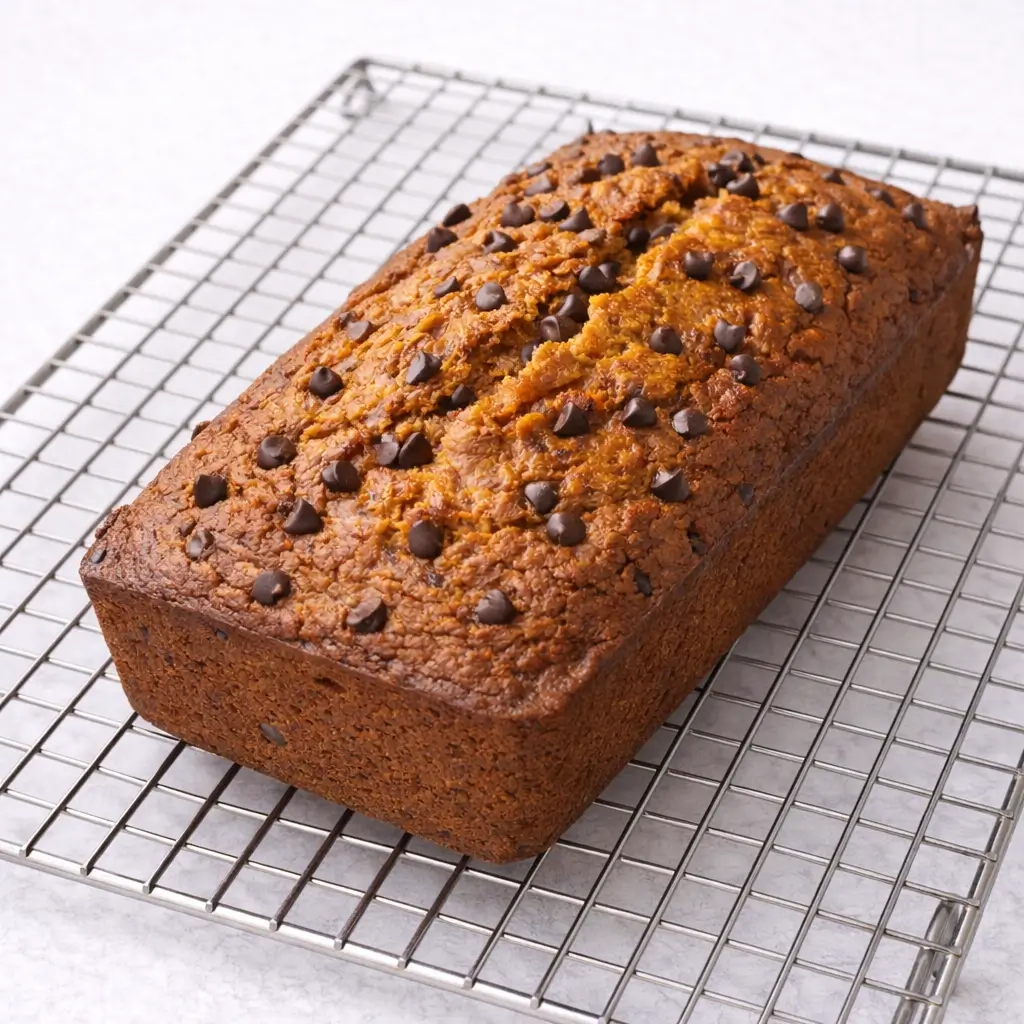 Pumpkin Banana Chocolate Chip Bread