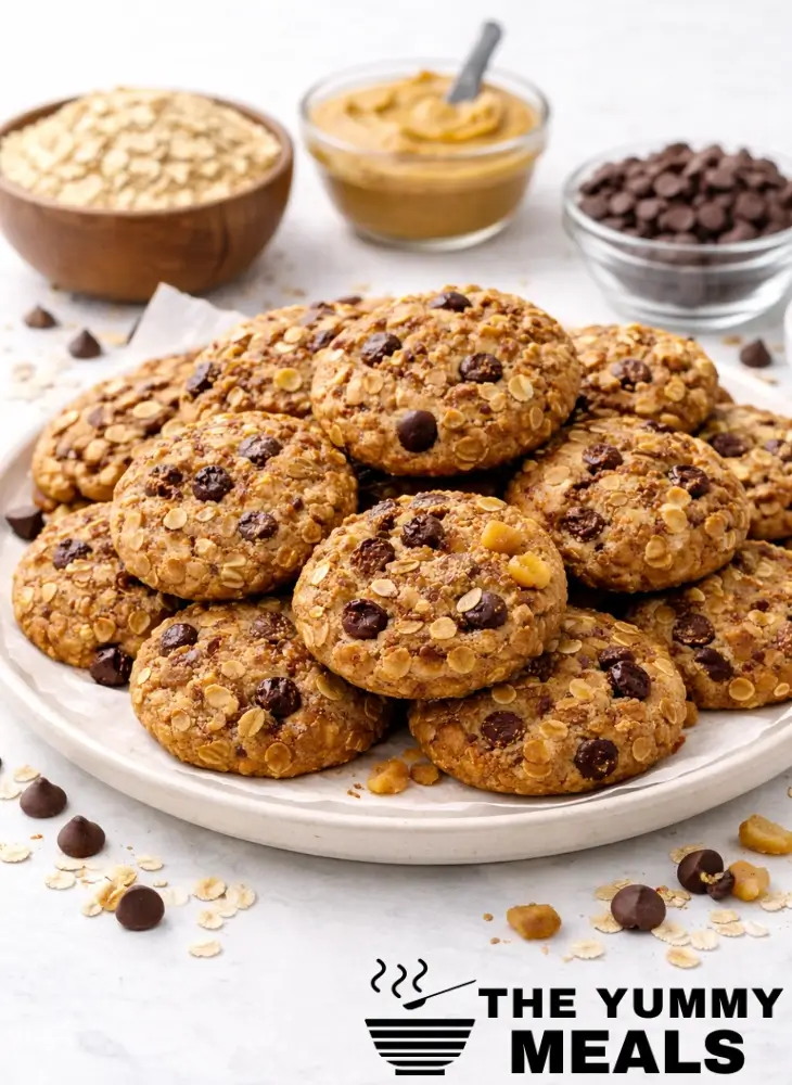 Chocolate Peanut Butter Oat Cookies