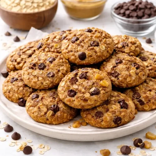 Chocolate Peanut Butter Oat Cookies