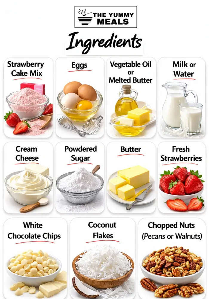 Strawberry Earthquake Cake