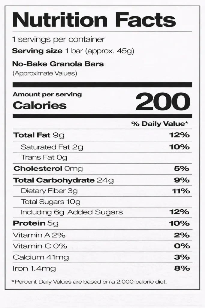 No-Bake Granola Bars