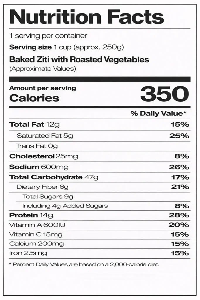 Baked Ziti with Roasted Vegetables