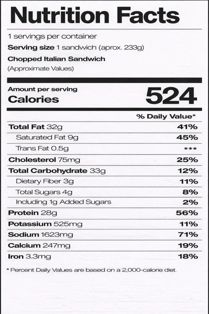 Chopped Italian Sandwich