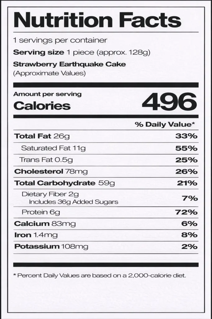 Strawberry Earthquake Cake