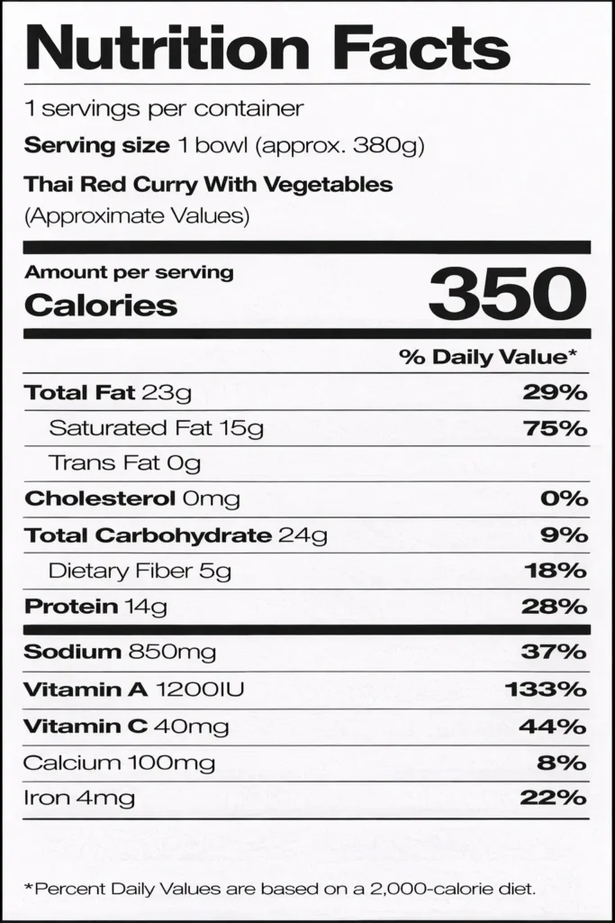 Thai Red Curry with Vegetables