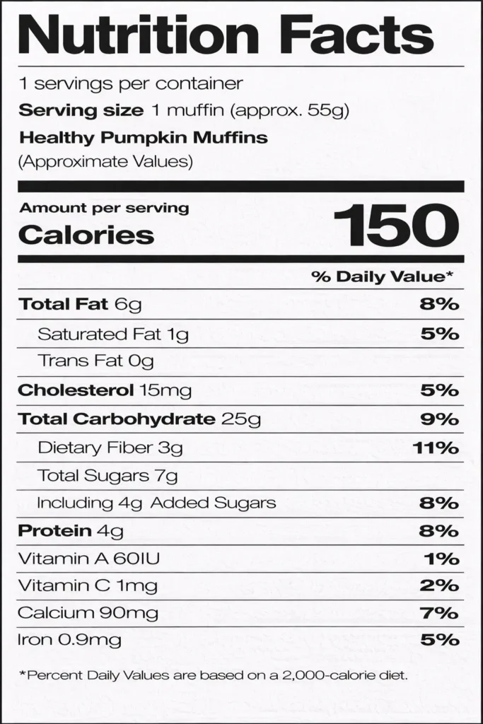 Healthy Pumpkin Muffins