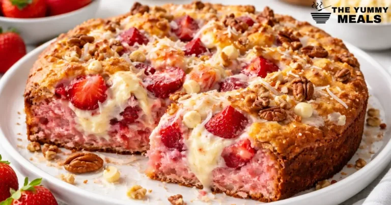 Strawberry Earthquake Cake