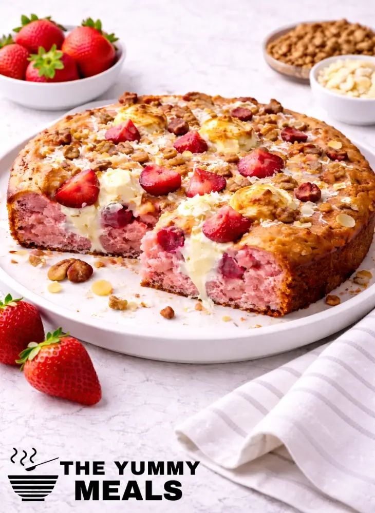 Strawberry Earthquake Cake
