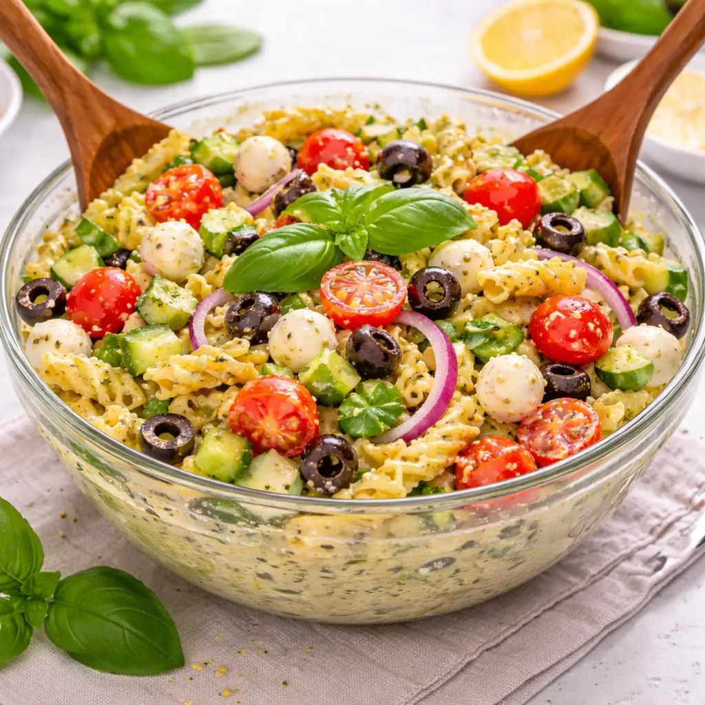 Creamy Pesto Pasta Salad