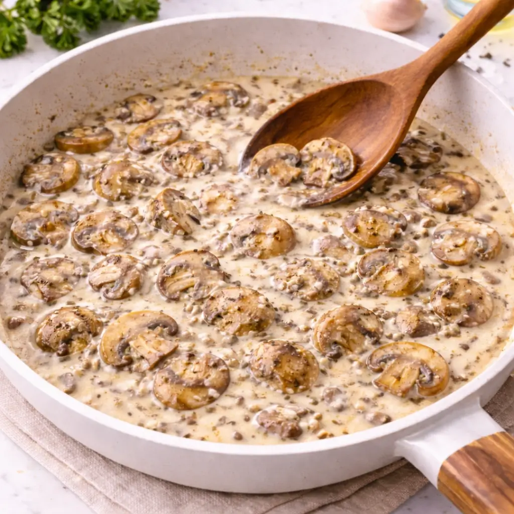 Creamy Garlic Mushrooms
