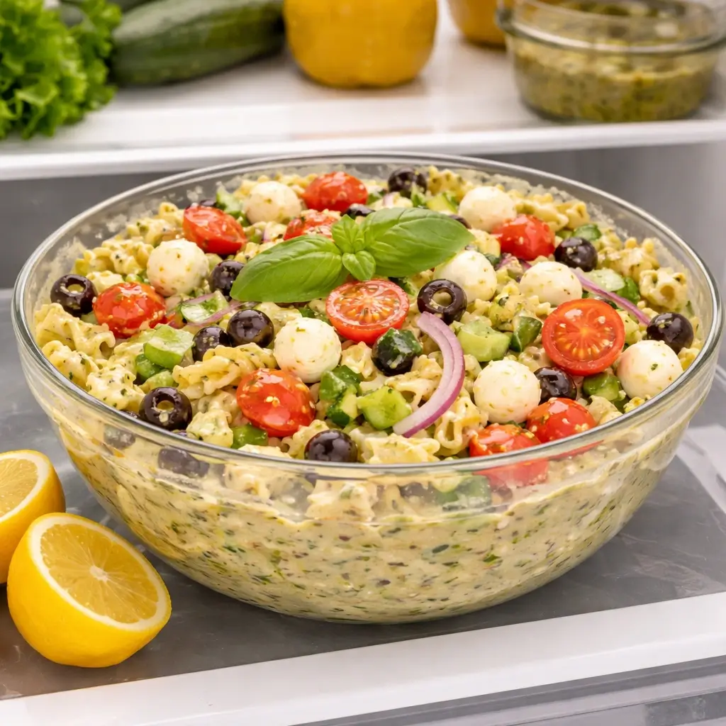 Creamy Pesto Pasta Salad