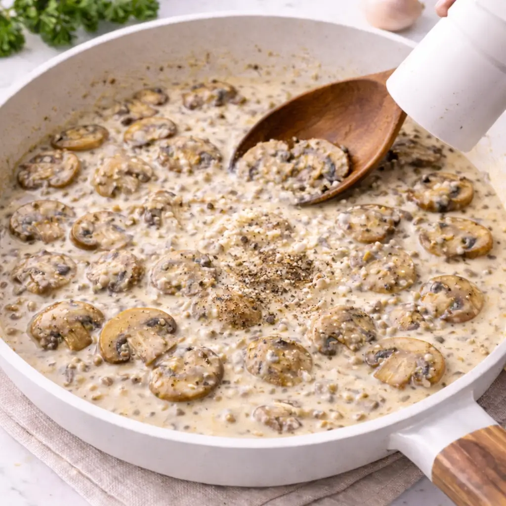 Creamy Garlic Mushrooms