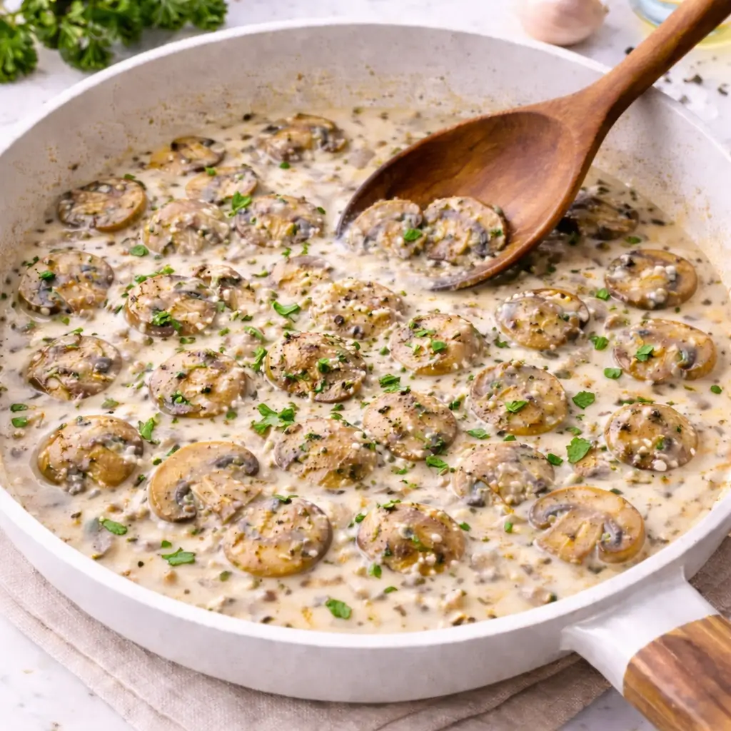 Creamy Garlic Mushrooms