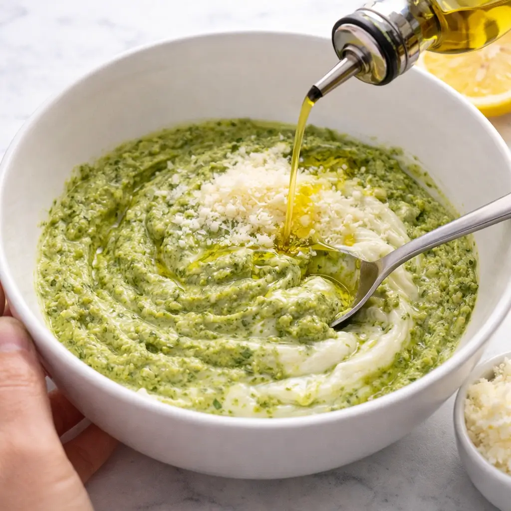 Creamy Pesto Pasta Salad