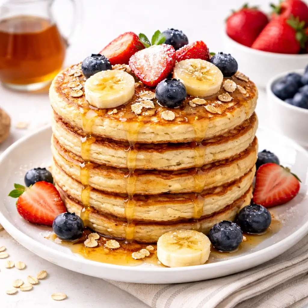 Blender Oatmeal Pancakes