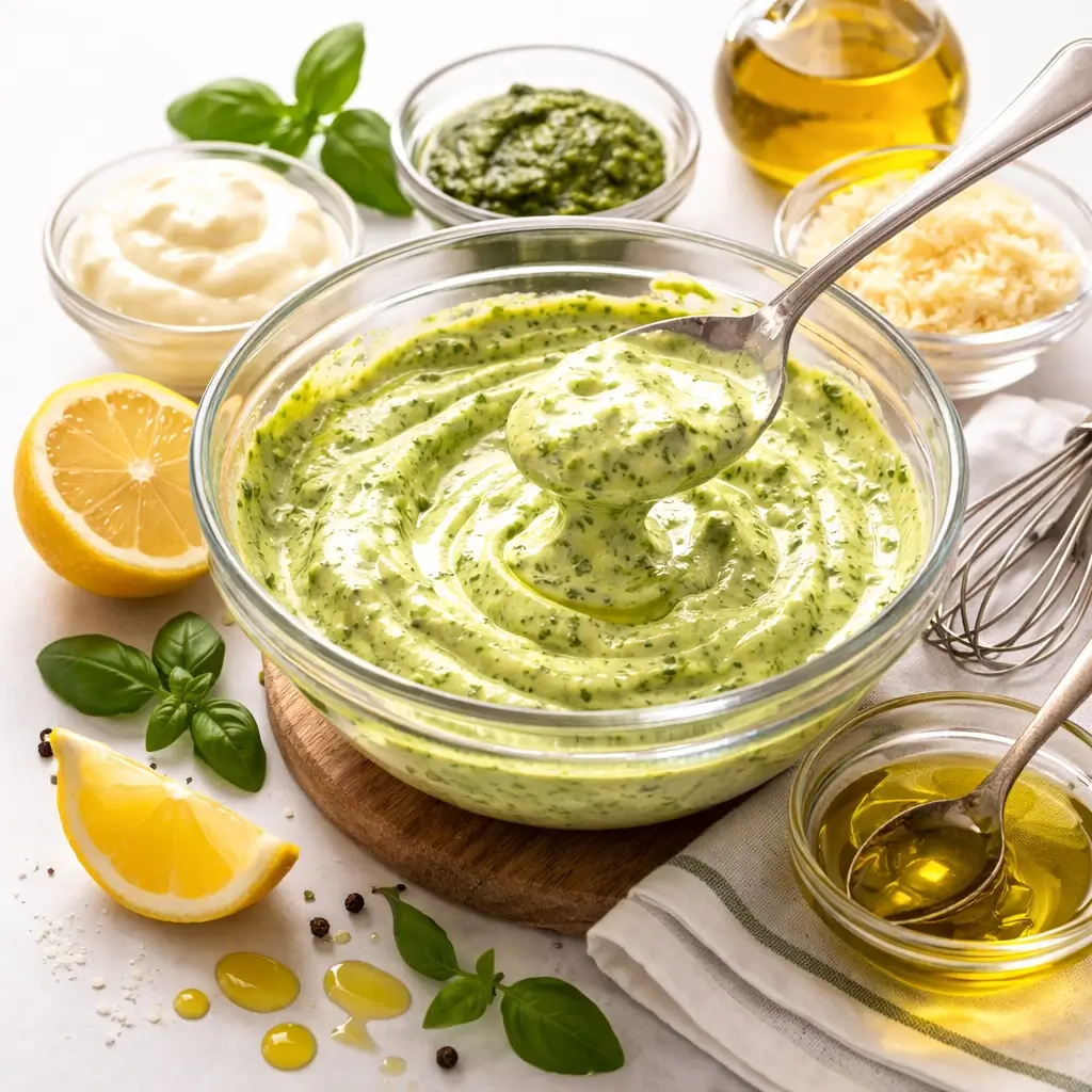 Creamy Pesto Pasta Salad