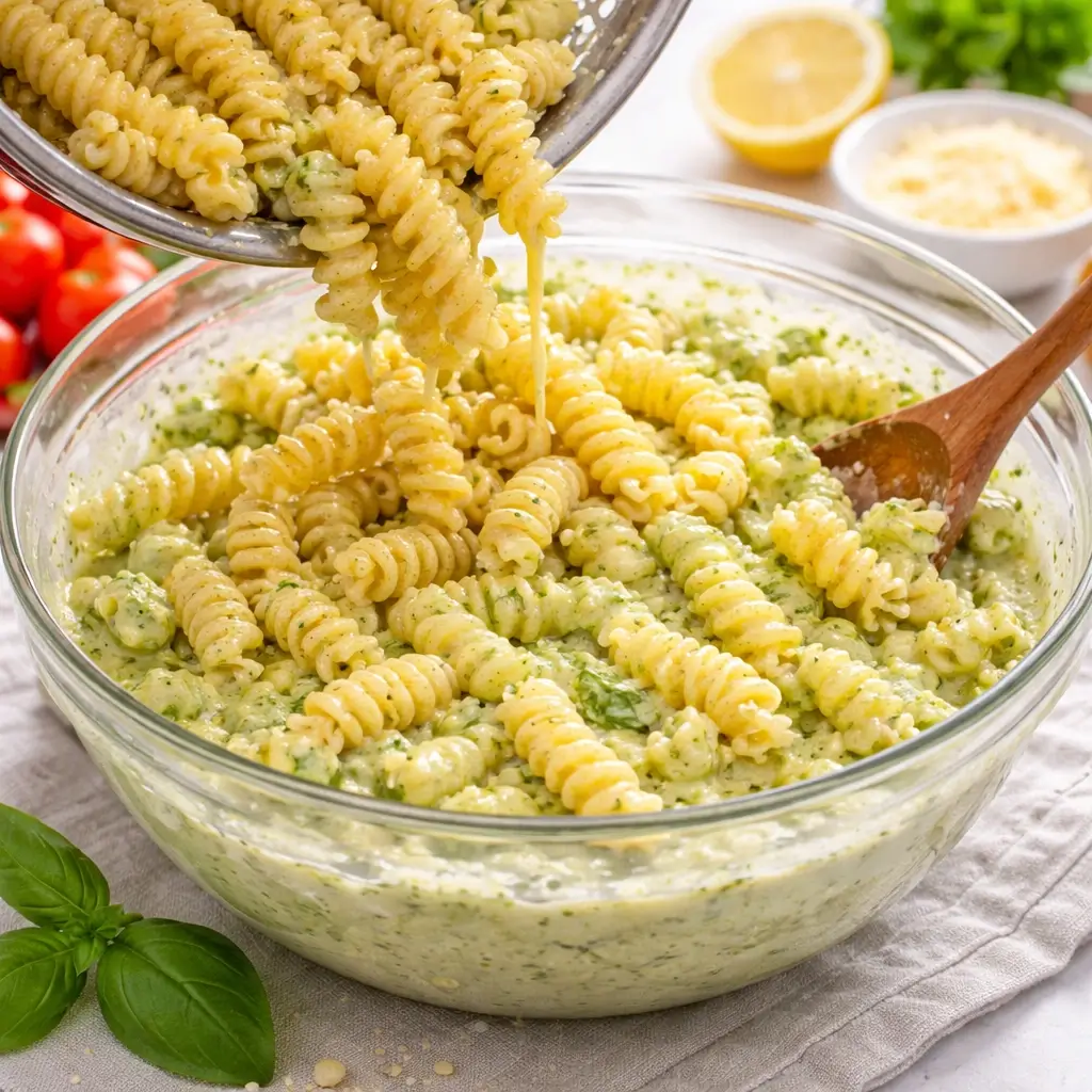 Creamy Pesto Pasta Salad
