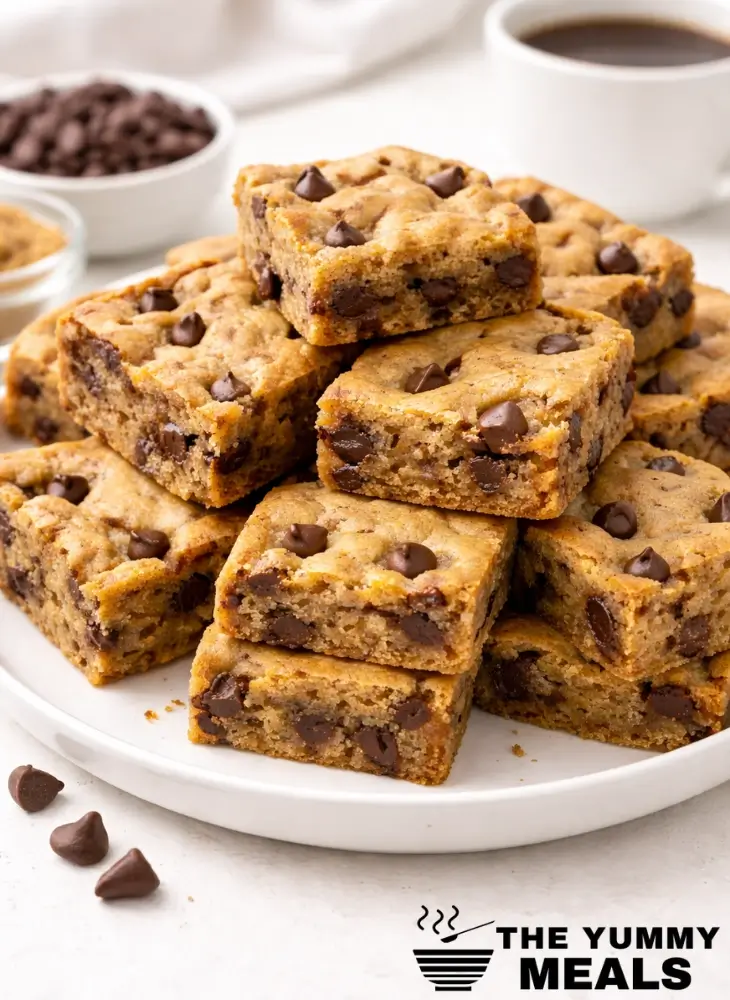 Coffee Chocolate Chip Blondies​