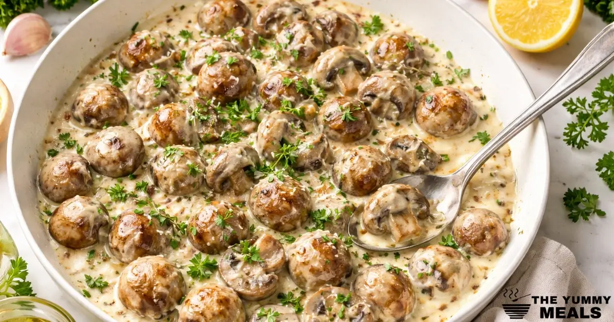 Creamy Garlic Mushrooms