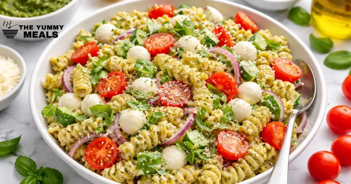 Creamy Pesto Pasta Salad