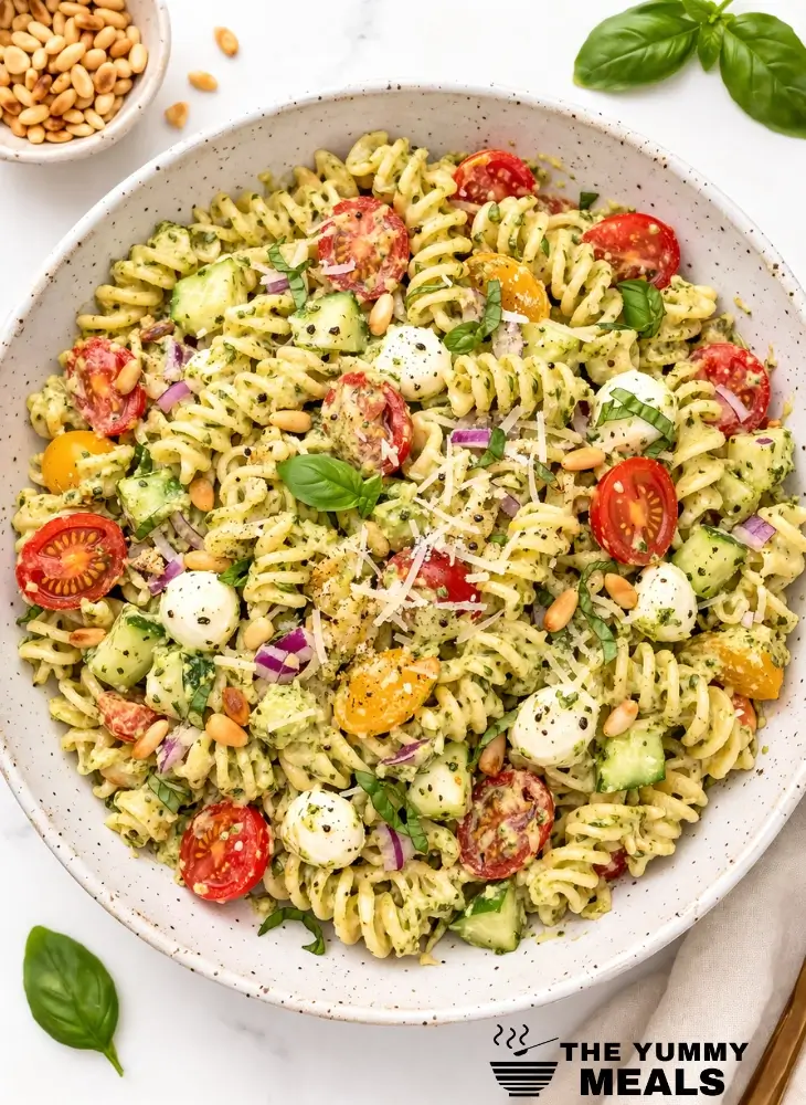 Creamy Pesto Pasta Salad