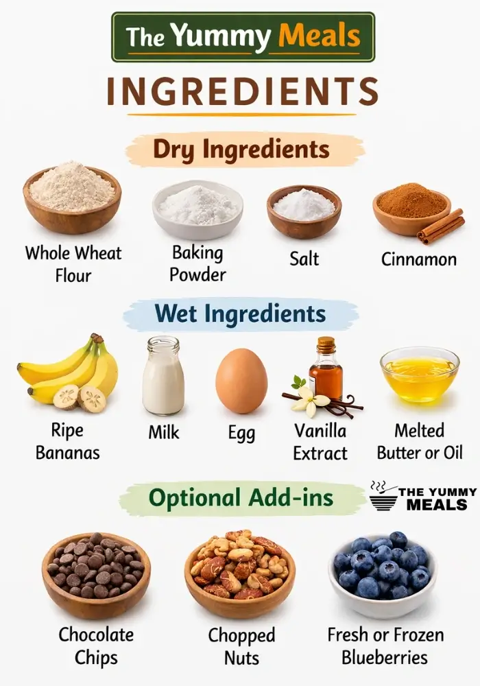 Whole Wheat Banana Pancakes