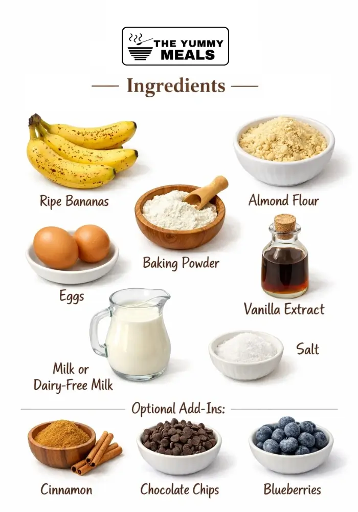 Banana Almond Flour Pancakes