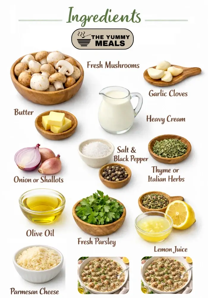 Creamy Garlic Mushrooms