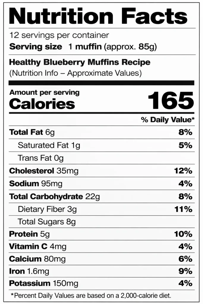 Healthy Blueberry Muffins Recipe