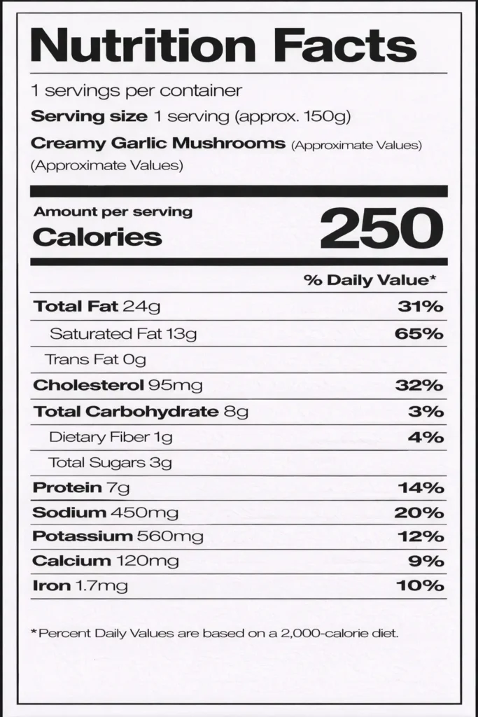 Creamy Garlic Mushrooms