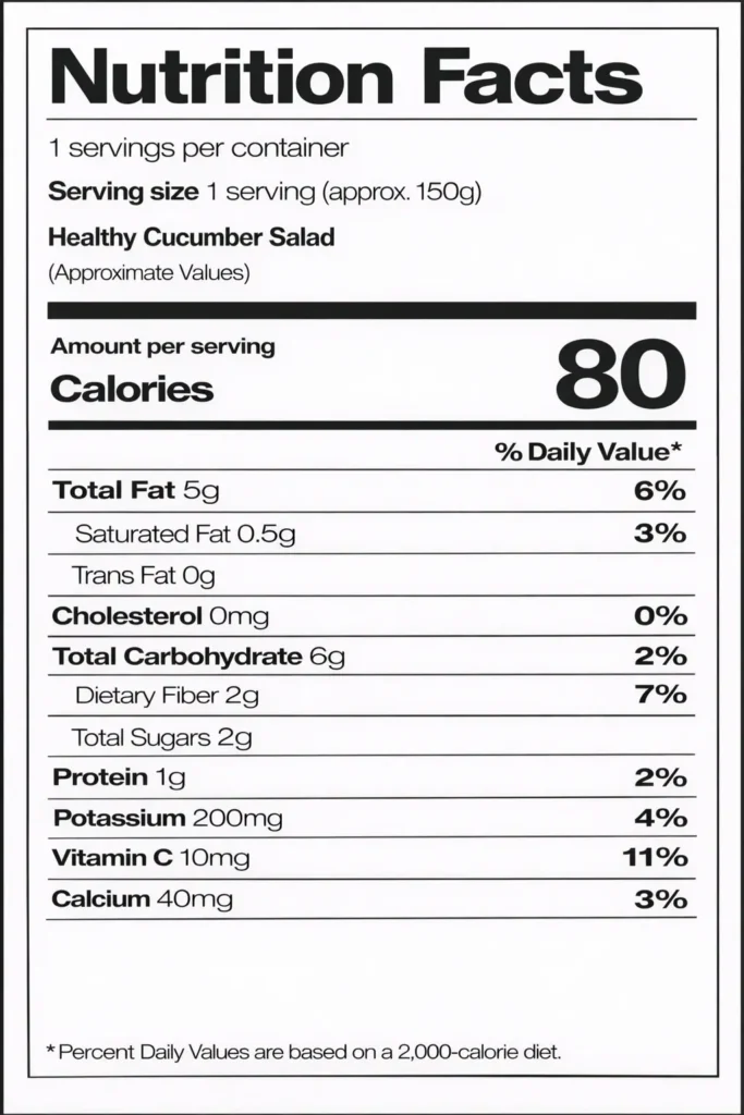 Healthy Cucumber Salad