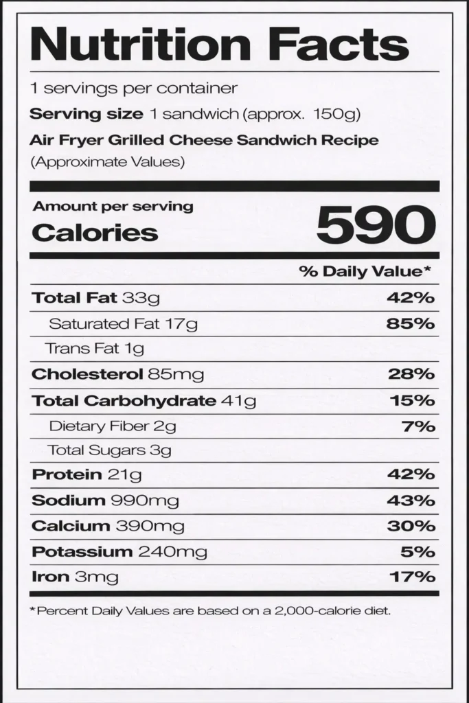 Air Fryer Grilled Cheese Sandwich Recipe