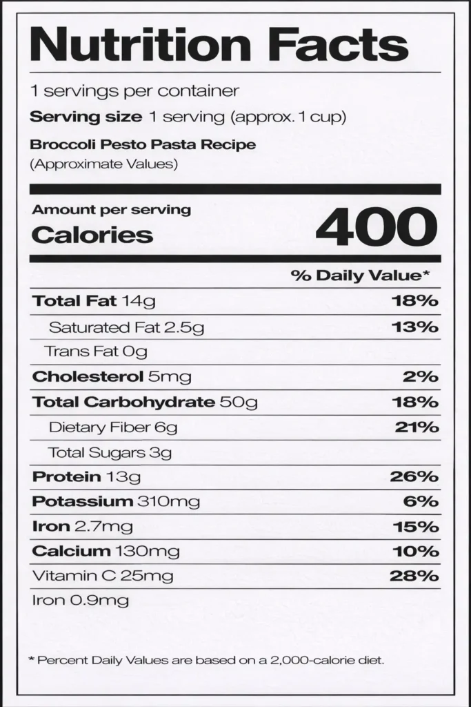 Broccoli Pesto Pasta Recipe