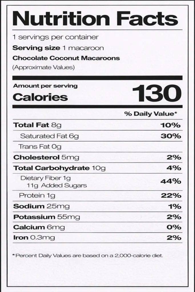 Chocolate Coconut Macaroons