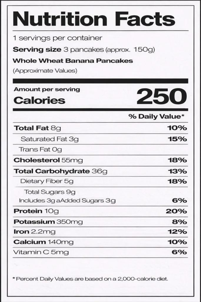 Whole Wheat Banana Pancakes